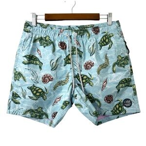 Psycho Tuna Men's Sea Turtle Pool Shorts Swim Trunks Size M‎